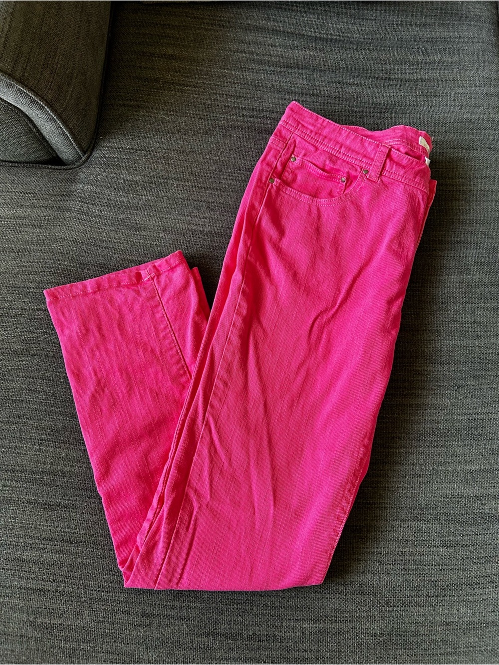 Xhilaration Hot Pink Skinny straight leg, low rise Jeans, size 17